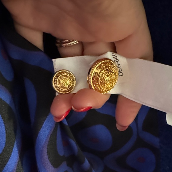 Zara Deep Royal Blue Jacket with Gold Accents - Picture 7 of 11